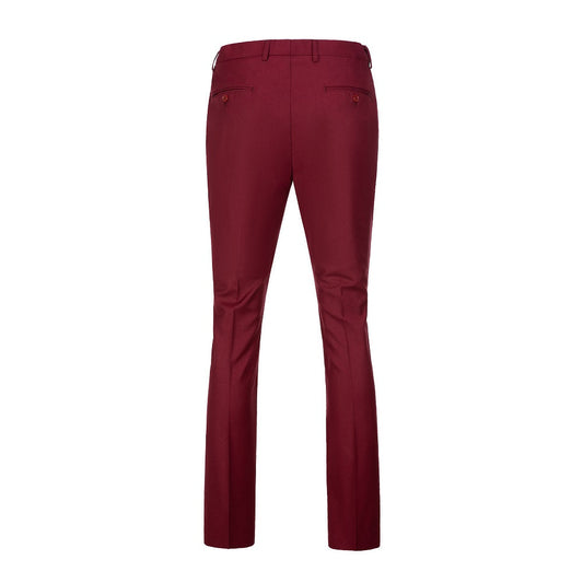 Burgundy Men's Pants for Party, Wedding and Business