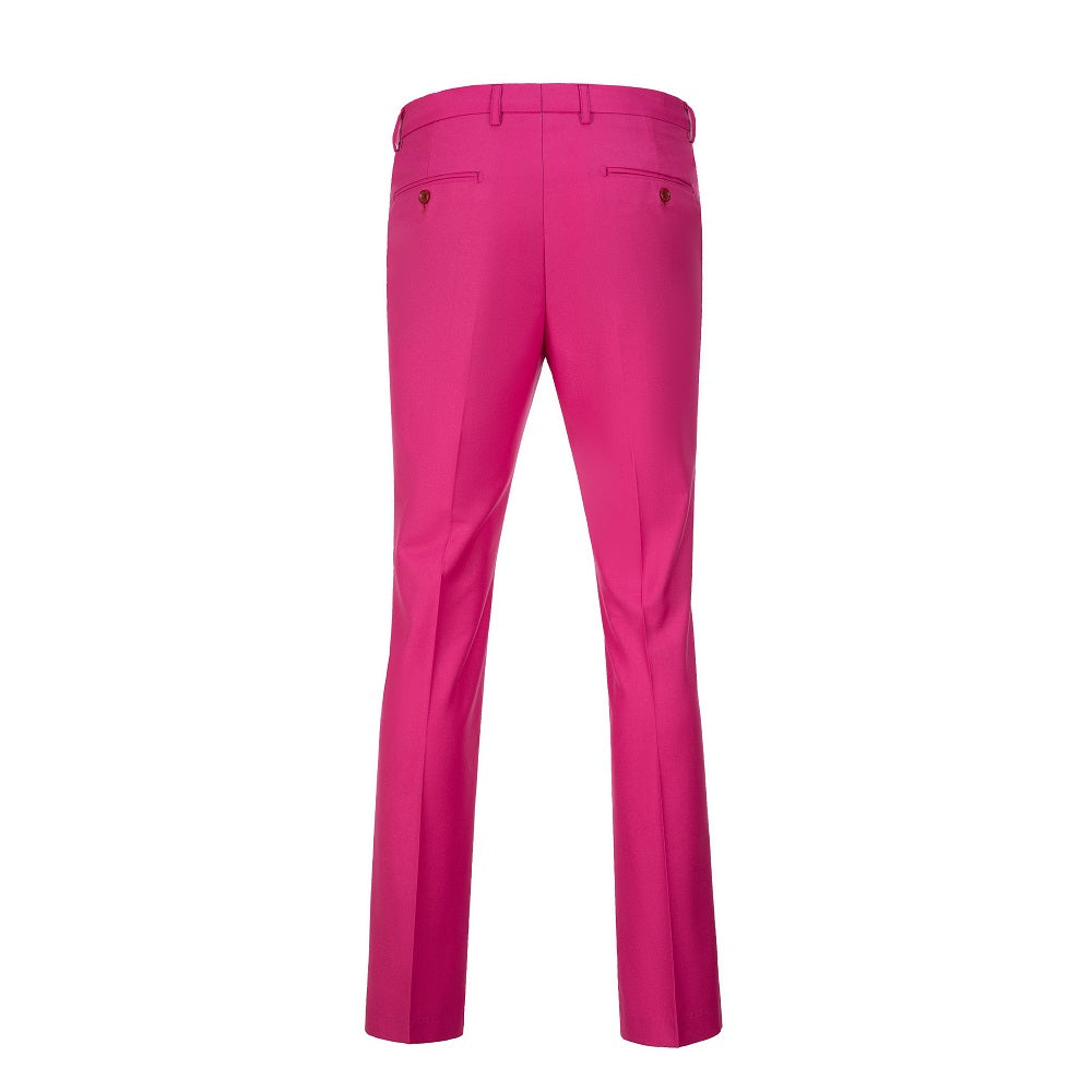 Tailored pants in Fuchsia – 2 piece men's suit with belt loops