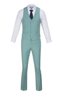 Men's Suits 2 Pieces Vest+Pants Set V-Neck Slim Fit Casual Waistcoat Suit 3D