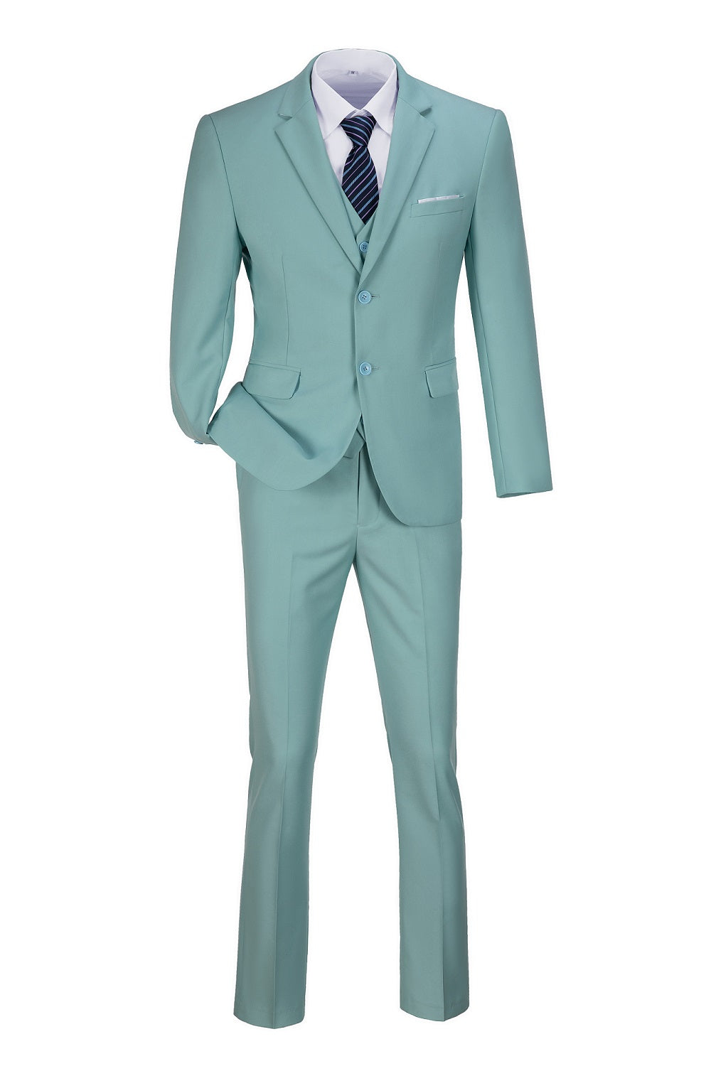 Two Button 3-Piece Men's Suit Modern Fit and Stylish Design (MORE COLORS+)