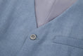 Charger l'image dans la visionneuse de la galerie, Denim Blue Two Button Wedding 3 Pieces Slim Fit Men Suits
