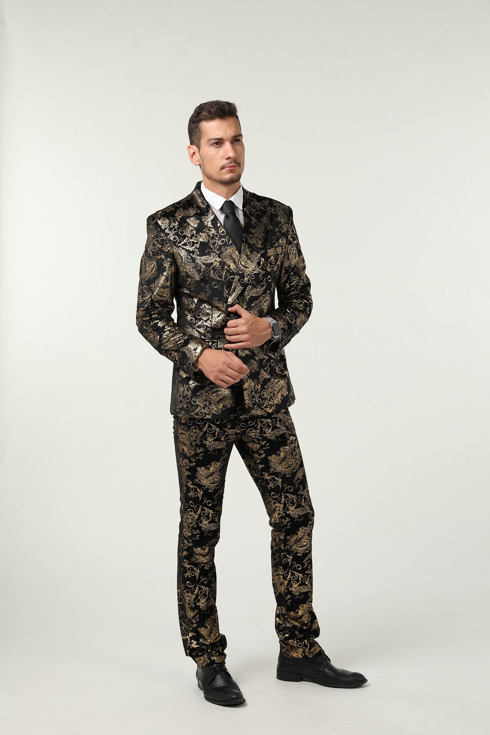 Floral Unique Patterned Party 3 Piece Men Suits