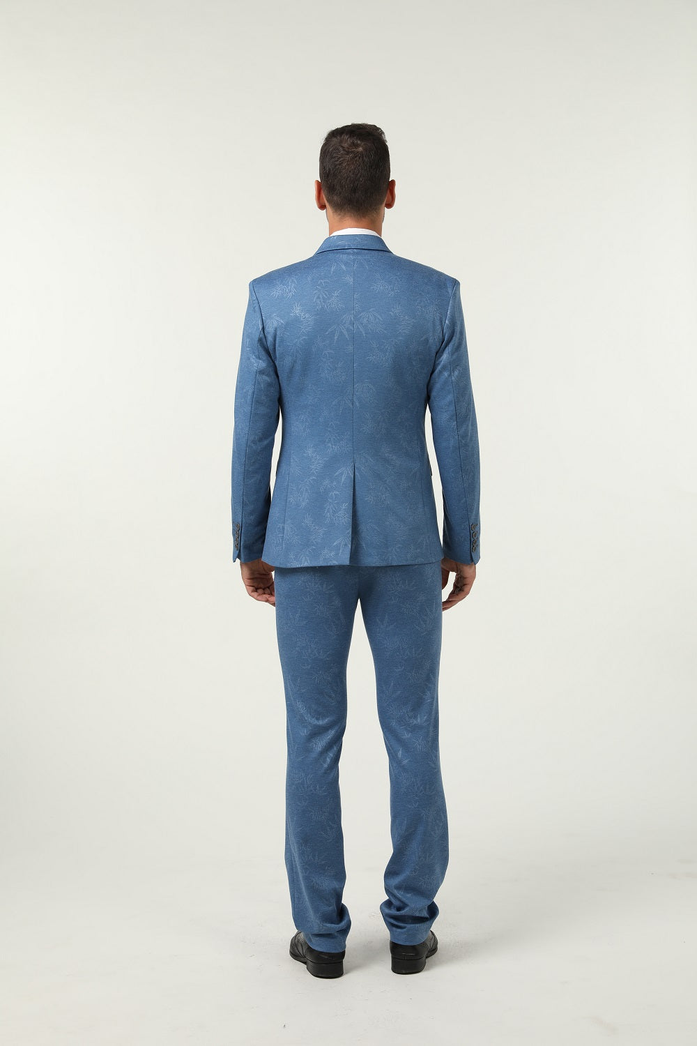 New Arrival Blue Unique Patterned Party 3 Piece Men Suits