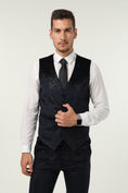 Bild in Galerie-Betrachter laden, Black Navy Velvet 3 Piece Men's Formal Suits
