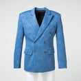 Bild in Galerie-Betrachter laden, New Arrival Blue Unique Patterned Party 3 Piece Men Suits
