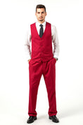 Cargar la imagen en la vista de la galería, Men's Suits 2 Pieces Vest+Pants Set V-Neck Slim Fit Casual Waistcoat Suit
