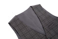 Cargar la imagen en la vista de la galería, Grey Plaid Men's Vest for Party, Wedding and Business
