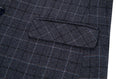 Cargar la imagen en la vista de la galería, Dark Grey Plaid Men's 3 Piece Suits
