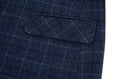 Cargar la imagen en la vista de la galería, Navy Plaid Men's Blazer for Party, Wedding and Business
