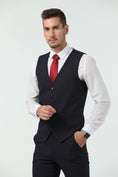 Cargar la imagen en la vista de la galería, Grey Black Navy Stripe Men's 3 Piece Set
