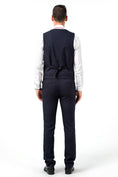 Bild in Galerie-Betrachter laden, Grey Black Navy Stripe Men's 3 Piece Set
