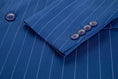 Charger l'image dans la visionneuse de la galerie, Royal Blue Stripe Men's 3 Piece Suits
