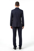 Charger l'image dans la visionneuse de la galerie, Grey Black Navy Stripe Men's 3 Piece Set
