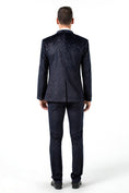 Load image into Gallery viewer, Unique Party Banquet White Navy 3 Piece Men Suits
