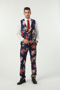 Cargar la imagen en la vista de la galería, Floral Unique Patterned Party 3 Piece Men Suits
