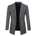 Load image into Gallery viewer, Grey Plaid Men's Double Breasted  Blazer
