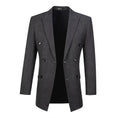 Cargar la imagen en la vista de la galería, Black Plaid Men's Double Breasted Blazer Jacket
