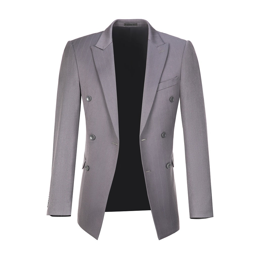 Men's Stripe Double Breasted Blazer