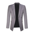 Cargar la imagen en la vista de la galería, Grey Stripe Men's Double Breasted Blazer for Party, Wedding and Business
