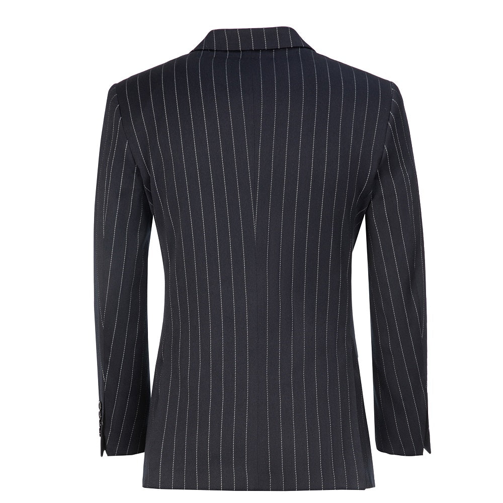 Navy Stripe Men's Double Breasted Blazer for Party, Wedding and Business