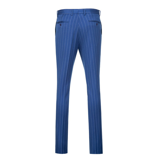 Royal Blue Stripe Men's Pants for Party, Wedding and Business