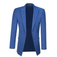 Load image into Gallery viewer, Royal Blue Stripe Men's Double Breasted Blazer for Party, Wedding and Business
