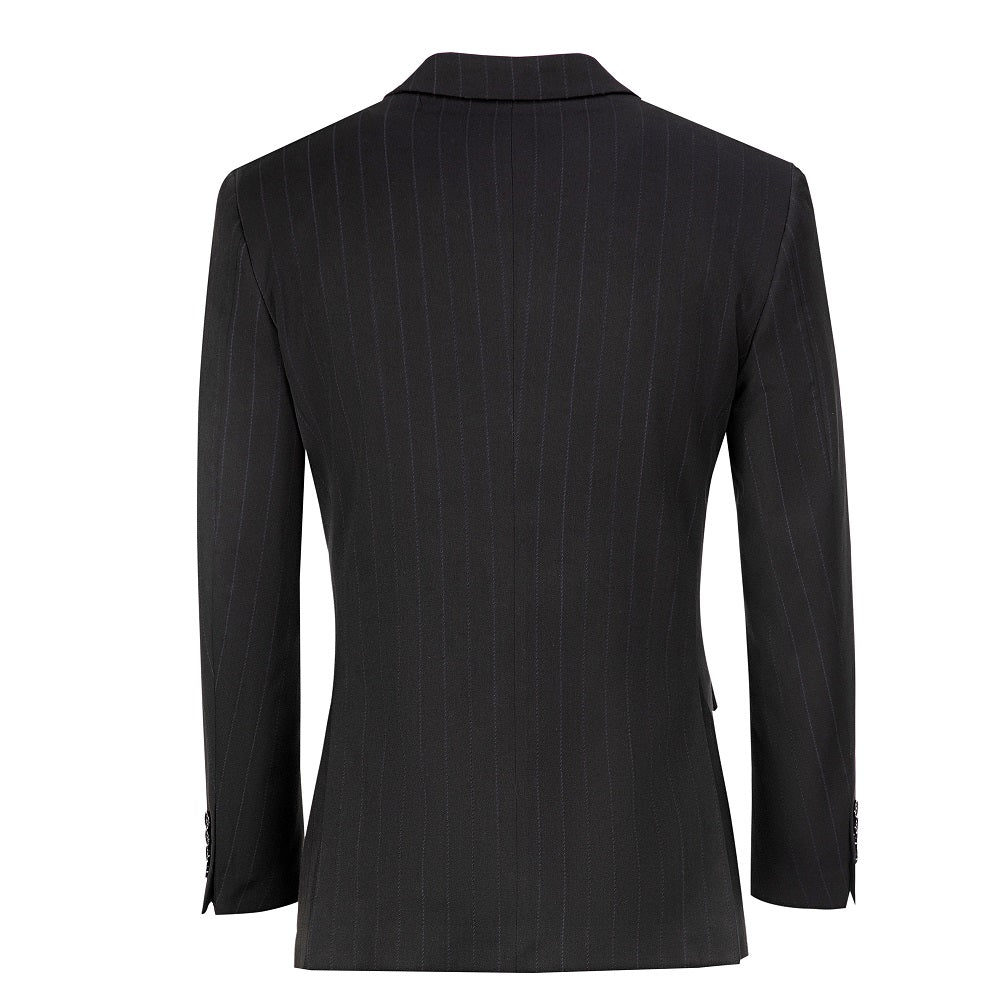 Black Stripe Men's Double Breasted Blazer for Party, Wedding and Business