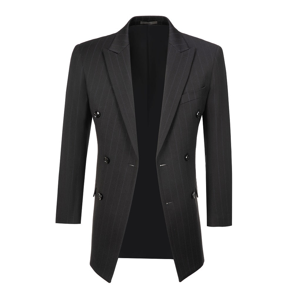 Men's Stripe Double Breasted Blazer