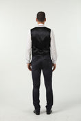 Load image into Gallery viewer, Navy Velvet Unique Patterned Party 3 Piece Men Suits
