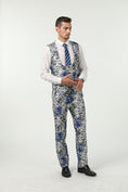 Charger l'image dans la visionneuse de la galerie, Floral Unique Patterned Party 3 Piece Men Suits
