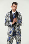 Cargar la imagen en la vista de la galería, Floral Unique Patterned Party 3 Piece Men Suits
