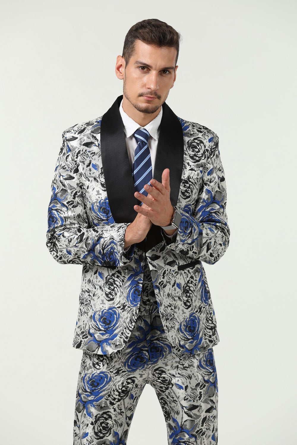 Floral Unique Patterned Party 3 Piece Men Suits