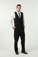 Men's Suits 2 Pieces Vest+Pants Set V-Neck Slim Fit Casual Waistcoat Suit