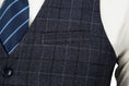 Cargar la imagen en la vista de la galería, Dark Grey Plaid Men's Vest for Party, Wedding and Business
