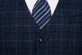 Bild in Galerie-Betrachter laden, Navy Plaid Men's Vest for Party, Wedding and Business
