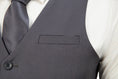 Load image into Gallery viewer, Grey Stripe Men's Vest for Party, Wedding and Business
