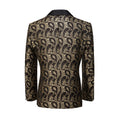 Load image into Gallery viewer, Golden Unique Patterned Men's Blazer for Party, Wedding and Business
