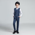 Charger l'image dans la visionneuse de la galerie, Unique Design Slim Fit Modern 5 Piece Boys Suits
