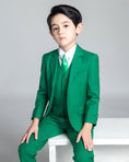 Load image into Gallery viewer, Green Kid Boys Classic 5 Piece Boys Suits
