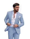 Cargar la imagen en la vista de la galería, Summer Casual Linen Men's Slim Fit 2 Piece Suit
