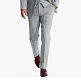 Charger l'image dans la visionneuse de la galerie, Retro Slim Fit Groom Tuxedos Herringbone Men's Pants
