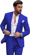 Charger l'image dans la visionneuse de la galerie, Summer Casual Linen Men's Slim Fit 2 Piece Suit
