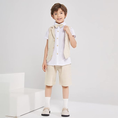 Load image into Gallery viewer, Summer Boys Suit 4Pcs Shirt Vest Shorts Tie Set
