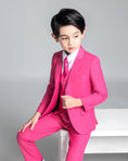 Cargar la imagen en la vista de la galería, Pink Kid Boys Formal Classic Suits Set 5 Piece Boys Suits
