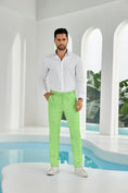 Bild in Galerie-Betrachter laden, Seersucker Striped Men's Summer Pants
