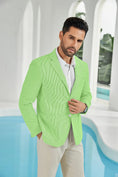 Charger l'image dans la visionneuse de la galerie, Seersucker Striped Men's Summer Blazer
