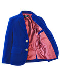 Charger l'image dans la visionneuse de la galerie, Royal Blue Elegant Boys Single-Breasted Velvet Blazer
