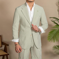 Charger l'image dans la visionneuse de la galerie, Casual Summer Lightweight Seersucker Suit Shorts Mens Set
