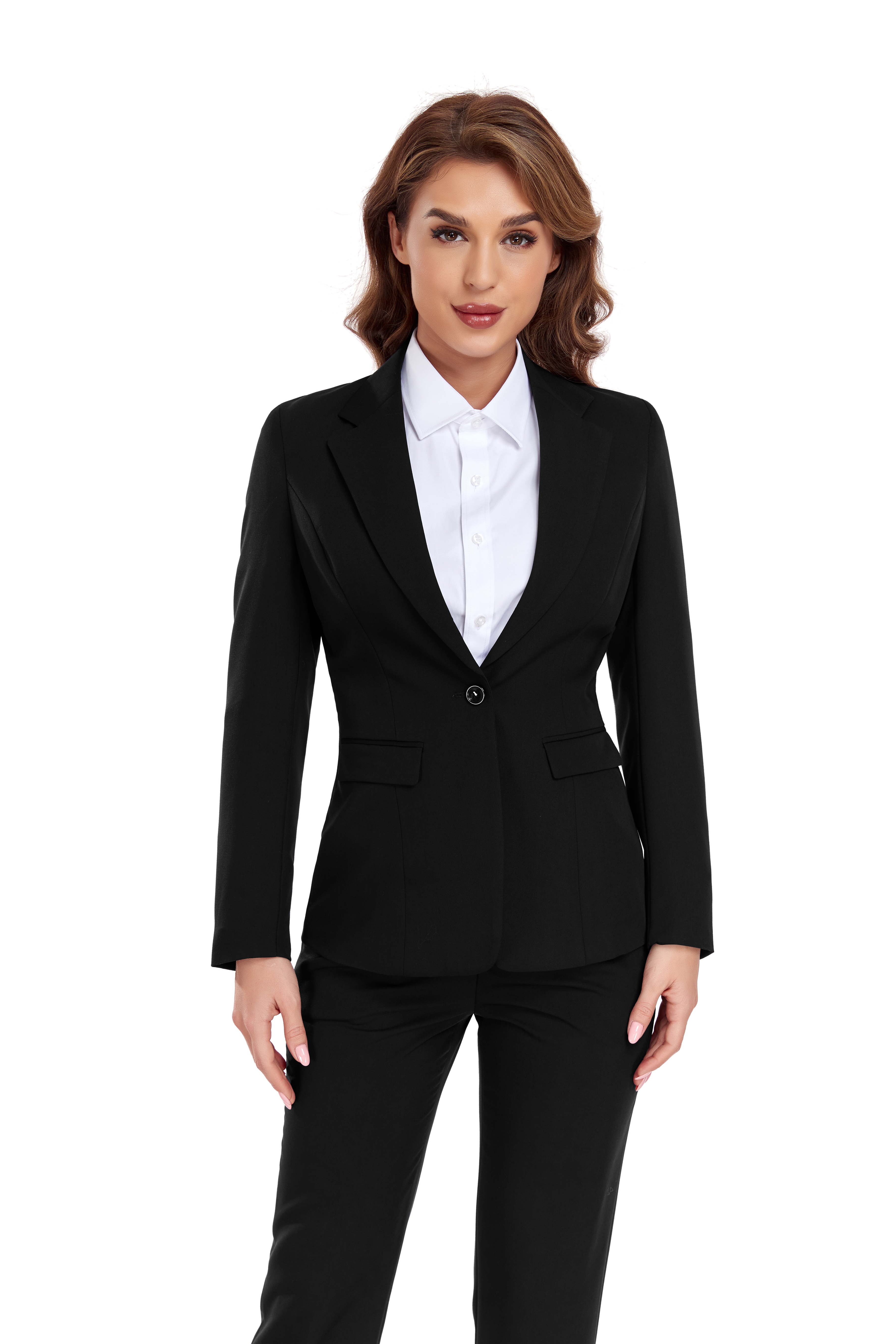 Women's Black Office Work 2 Piece Suit