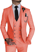 Bild in Galerie-Betrachter laden, Double Breasted Suit One Button 3 Piece Men's Suit
